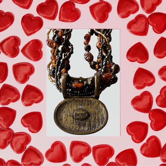 Elegant Multicolor Beaded Necklace - Picture 3 of 3